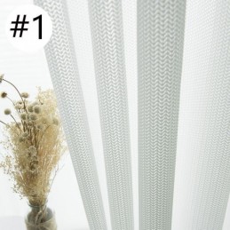 Luksuriøst Hvidt Tylgardin, Specialfremstillet Gardin Til Stue, Soveværelse, Vindue, Jacquard, Transparent