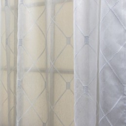 Transparente Gardiner Med Geometrisk Mønster Til Stue Og Soveværelse