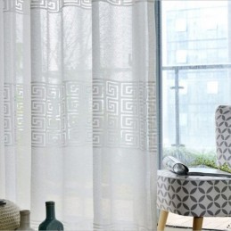 Geometriske Transparente Gardiner Til Stue/Soveværelse