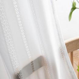 Hvide Gennemsigtige Gardiner I Nordisk Stil Med Jacquardgardiner Til Stue Og Soveværelse