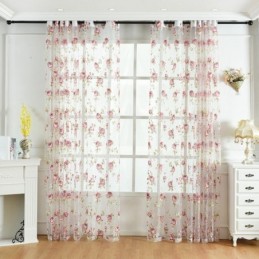 Moderne Blomstertylgardiner...