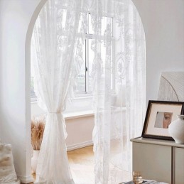 Koreanske Tylgardiner, Transparente Gardiner, Broderet Gardin, Specialfremstillet Gardin Til Stue, Spisestue, Soveværelse