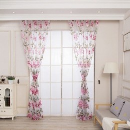 Europæisk Transparent Gardin, Specialfremstillet Gardin, Rustikt Blomstertyl Til Stue, Soveværelse