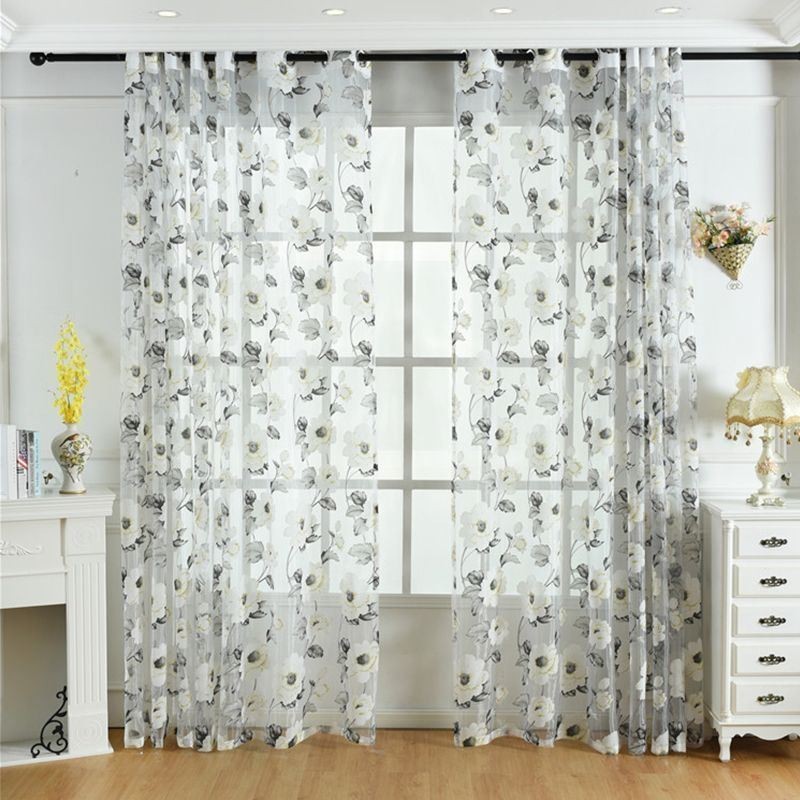 Europæisk Transparent Gardin, Specialfremstillet Gardin, Rustikt Blomstertyl Til Stue, Soveværelse