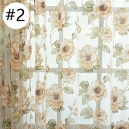 Europæisk Transparent Gardin, Specialfremstillet Gardin, Rustikt Blomstertyl Til Stue, Soveværelse