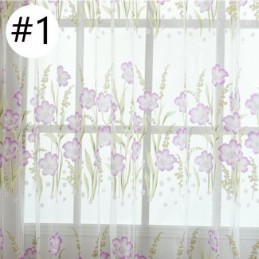 Europæisk Blomstertylgardin, Specialfremstillet I Pastoral Stil Til Stuen