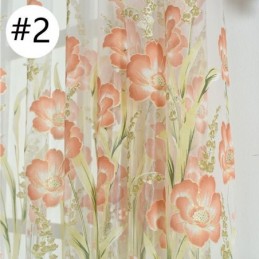 Europæisk Blomstertylgardin, Specialfremstillet I Pastoral Stil Til Stuen