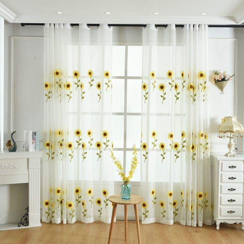 Europæisk Transparent Gardin, Specialfremstillet Gardin, Rustikt Blomstertyl Til Stue, Soveværelse