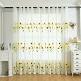Europæisk Transparent Gardin, Specialfremstillet Gardin, Rustikt Blomstertyl Til Stue, Soveværelse