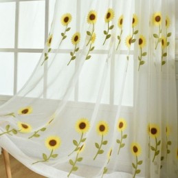 Europæisk Transparent Gardin, Specialfremstillet Gardin, Rustikt Blomstertyl Til Stue, Soveværelse