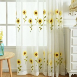 Europæisk Transparent Gardin, Specialfremstillet Gardin, Rustikt Blomstertyl Til Stue, Soveværelse