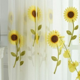 Europæisk Transparent Gardin, Specialfremstillet Gardin, Rustikt Blomstertyl Til Stue, Soveværelse