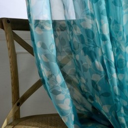 Halvtransparente Gardiner Med Bladprint Til Stue/Soveværelse