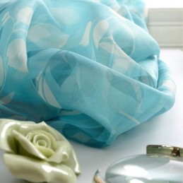 Halvtransparente Gardiner Med Bladprint Til Stue/Soveværelse