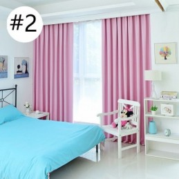 Ensfarvede Mørklægningsgardiner Termoisolerende Gardiner Til Stuen