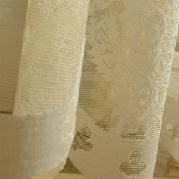 Europa Broderi Tyl Gardiner Romantiske Semi Transparente Jacquard Vinduesgardiner