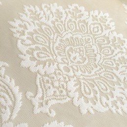 Europa Broderi Tyl Gardiner Romantiske Semi Transparente Jacquard Vinduesgardiner