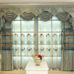 Europæisk Elegance, Transparent Gardin, Specialfremstillet Gardinpanel Til Stue, Soveværelse