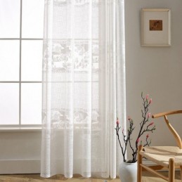 Hvide Jacquard-Gardiner...