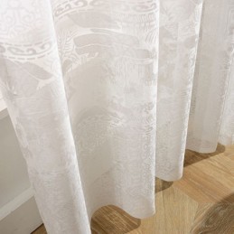 Hvide Jacquard-Gardiner Gennemsigtige Gardiner Til Stue Soveværelse