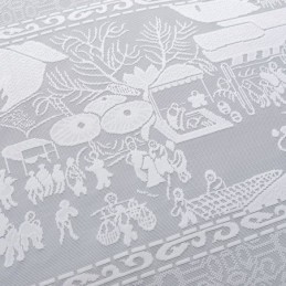 Hvide Jacquard-Gardiner Gennemsigtige Gardiner Til Stue Soveværelse