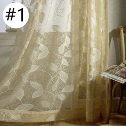 Bladformet Tylgardin, Skræddersyet Gardin, Moderne Vinduesgardiner, Voile, Gaze, Til Stue, Soveværelse