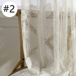 Bladformet Tylgardin, Skræddersyet Gardin, Moderne Vinduesgardiner, Voile, Gaze, Til Stue, Soveværelse
