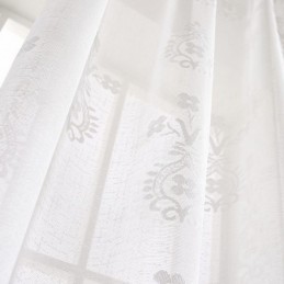 Broderet Blomstertylskærmgardin, Skræddersyet Gardin, Luksuriøse Transparente Voilegardiner