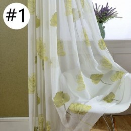 Elegant Lotus Voile Gardin, Skræddersyet Gardinpanel Til Stue, Soveværelse