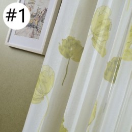 Elegant Lotus Voile Gardin, Skræddersyet Gardinpanel Til Stue, Soveværelse