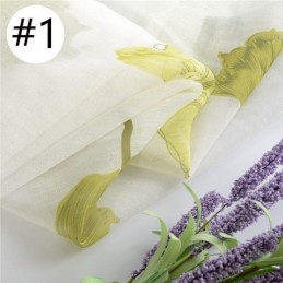 Elegant Lotus Voile Gardin, Skræddersyet Gardinpanel Til Stue, Soveværelse