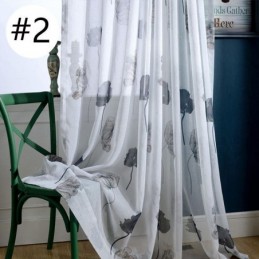 Elegant Lotus Voile Gardin, Skræddersyet Gardinpanel Til Stue, Soveværelse