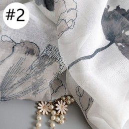 Elegant Lotus Voile Gardin, Skræddersyet Gardinpanel Til Stue, Soveværelse