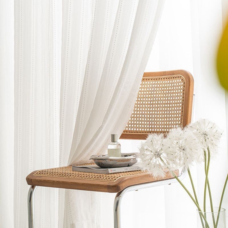 Moderne Broderede, Transparente Voilegardiner, Stribet Tylgardin, Specialfremstillet Gardin Til Stuen