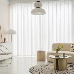 Moderne Broderede, Transparente Voilegardiner, Stribet Tylgardin, Specialfremstillet Gardin Til Stuen