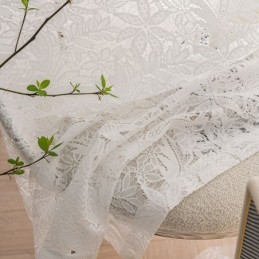 Hvide, Transparente Voilegardiner Med Broderi Til Soveværelse