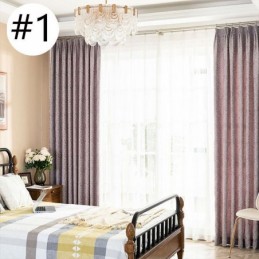 Moderne Mørklægningsgardiner I Jacquard Til Stuen, Specialfremstillet Efter Mål