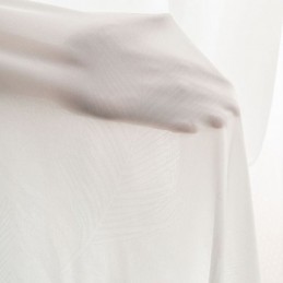 Moderne Hvide Tylgardiner Specialfremstillet I Fjer Til Stuen