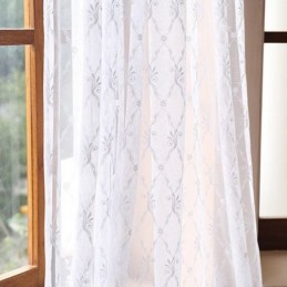 Broderet Tylgardin, Skræddersyet Gardin, Europæisk, Transparent Voile Til Stuen