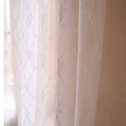 Broderet Tylgardin, Skræddersyet Gardin, Europæisk, Transparent Voile Til Stuen