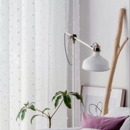 Nordisk Præget Transparent Gardin, Specialfremstillet, Hvid Tyl, Stue, Soveværelse