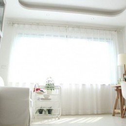 Moderne Broderede, Transparente Voilegardiner, Nordisk Tylgardin, Specialfremstillet Gardin Til Stuen