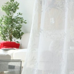 Hvidt, Transparent Gardin, Målrettet, Broderet Tylgardin Til Stue, Soveværelse