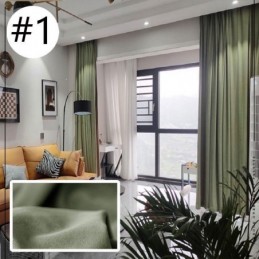 Nordisk Stil, Massivt Flannel Mørklægningsgardin Til Hotel, Skræddersyet Gardin