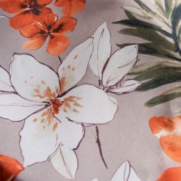 Gardin I Bomuld Og Hør, Skræddersyet Gardin I Amerikansk Stil Med Blomsterprint