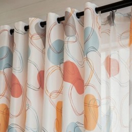 Gardinernordisk Stilovale Gardiner Med Print