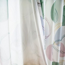Gardinernordisk Stilovale Gardiner Med Print