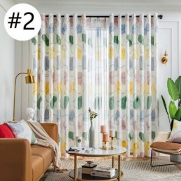 Gardinernordisk Stilovale Gardiner Med Print