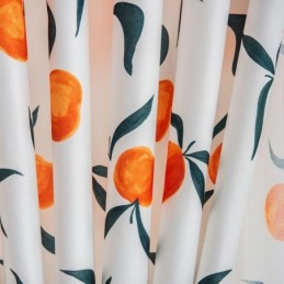 Gardin Efter Mål I Nordisk Stil Med Frugtprint