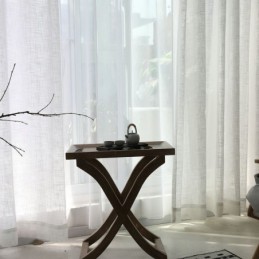 Hvidt, Transparent Gardin, Skræddersyet Gardin, Ensfarvet, Alle Matchende, Voile, Stue, Soveværelse